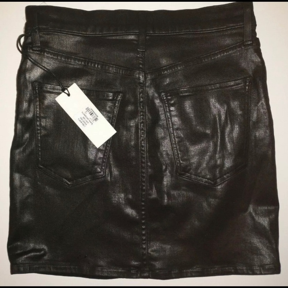 Agolde | Lydia Leatherette Skirt Size 28 Black - Picture 3 of 3